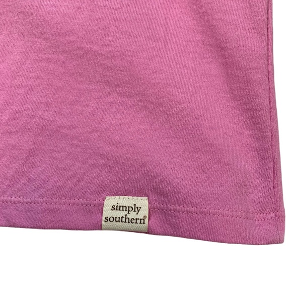 Simply Southern Smiley Face Crop Top Shirt - Picture 6 of 6